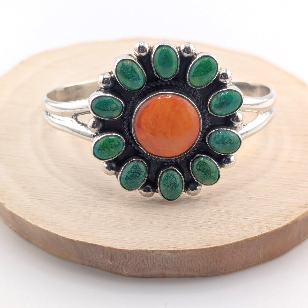 Genuine Navajo Cuff Bracelet Turquoise Handmade Native American Jewelry sz 6.75* - Picture 3 of 11
